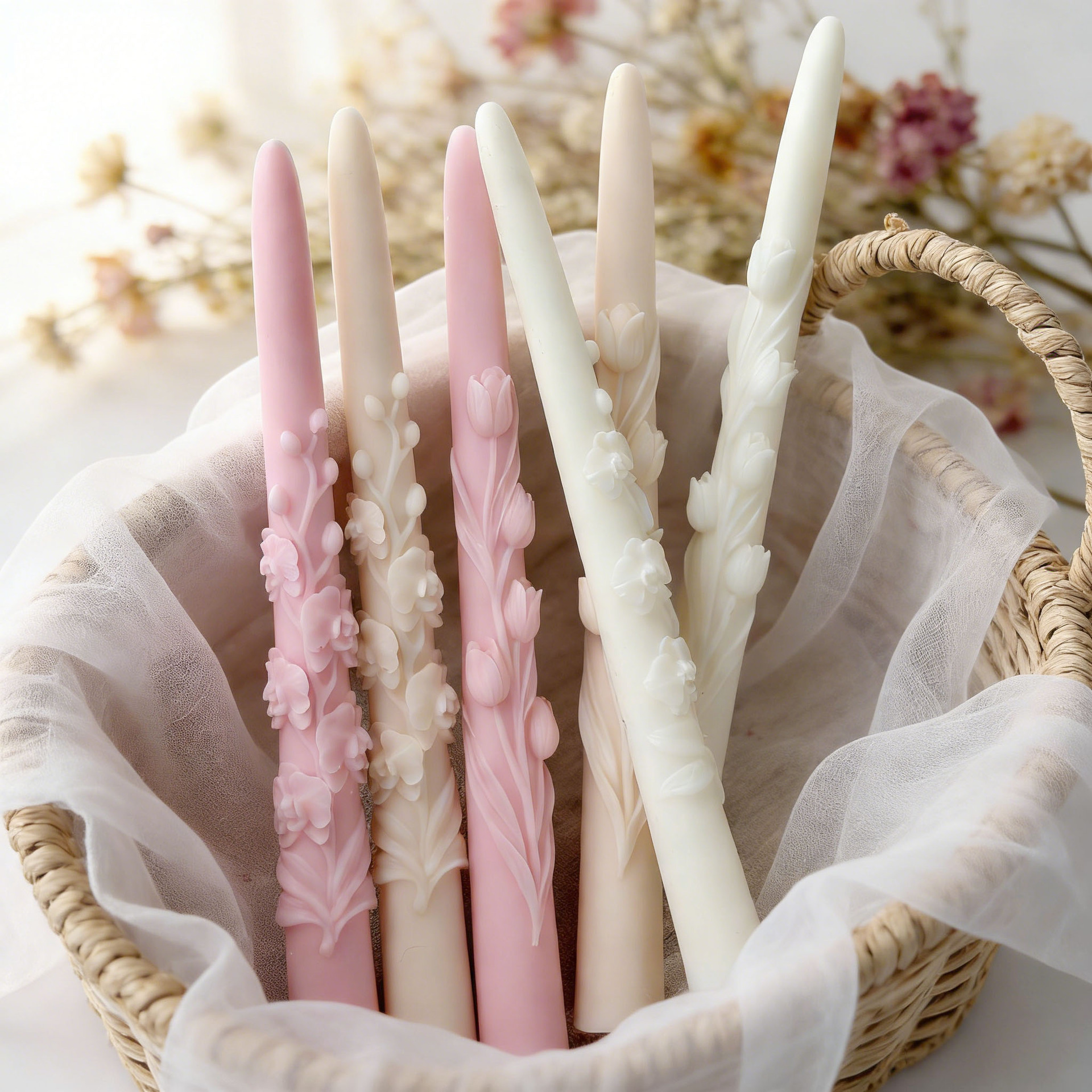 Candle Making Reno - Long Pole Flower Taper Candle Silicone