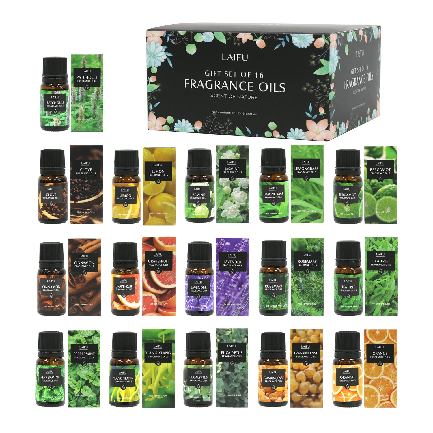 Candle Making Scents - 16x10ml Essential Oils Set for Diffuser