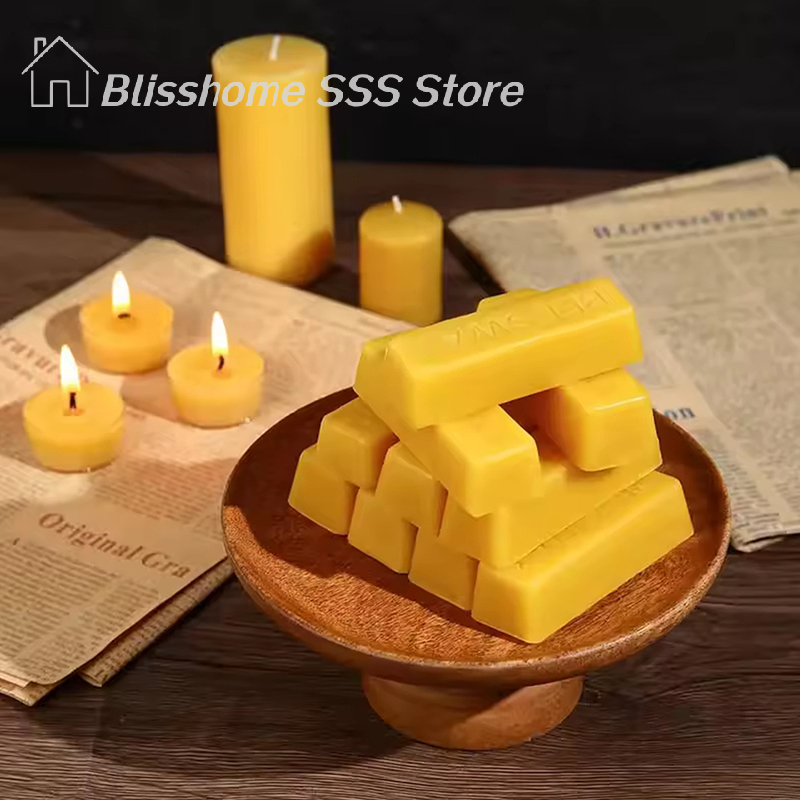 【S】4/8Pcs Pure Beeswax Blocks, - Candle Making Reno 评论和价格