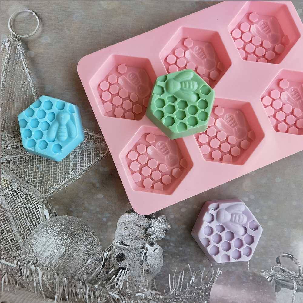 Silicone Hexagonal Bee Soap Mo - Candle Making Reno 评论和价格