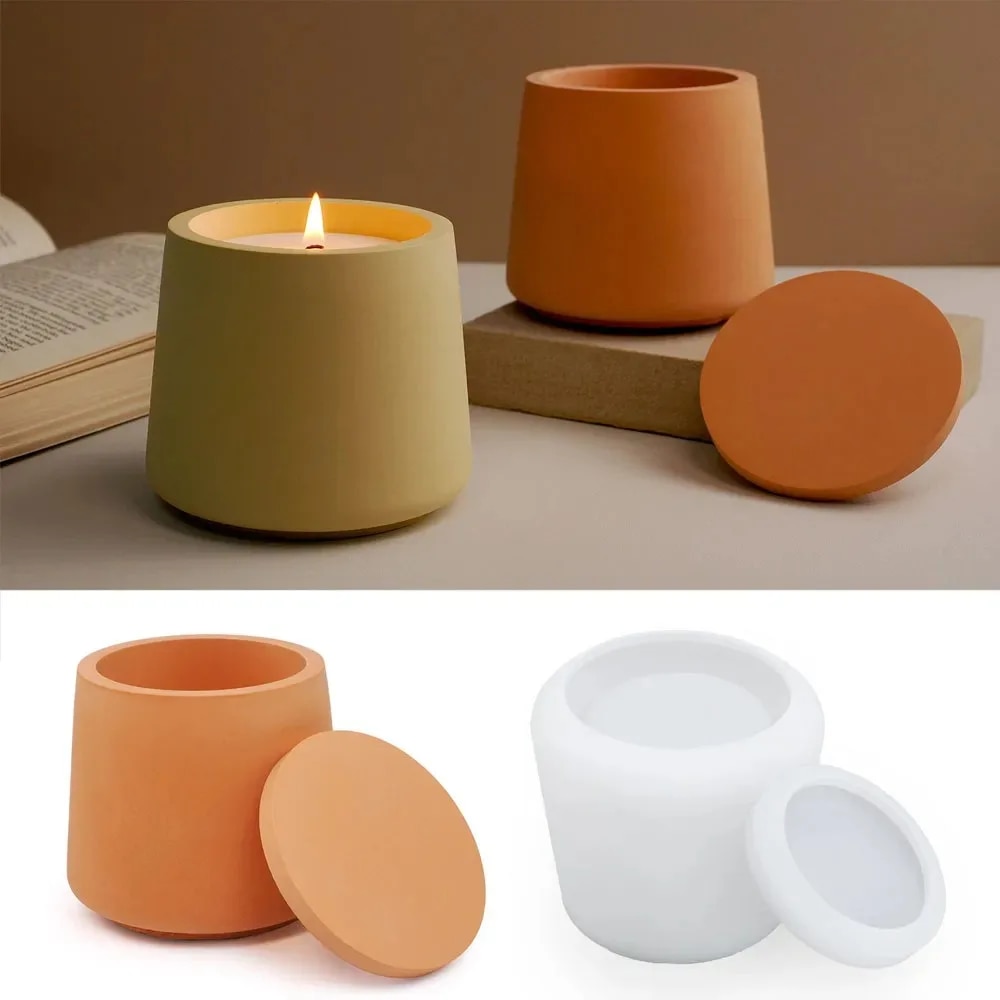 Round Candle Jar Silicone Mold - Candle Making Jars With Lids 评论和价格