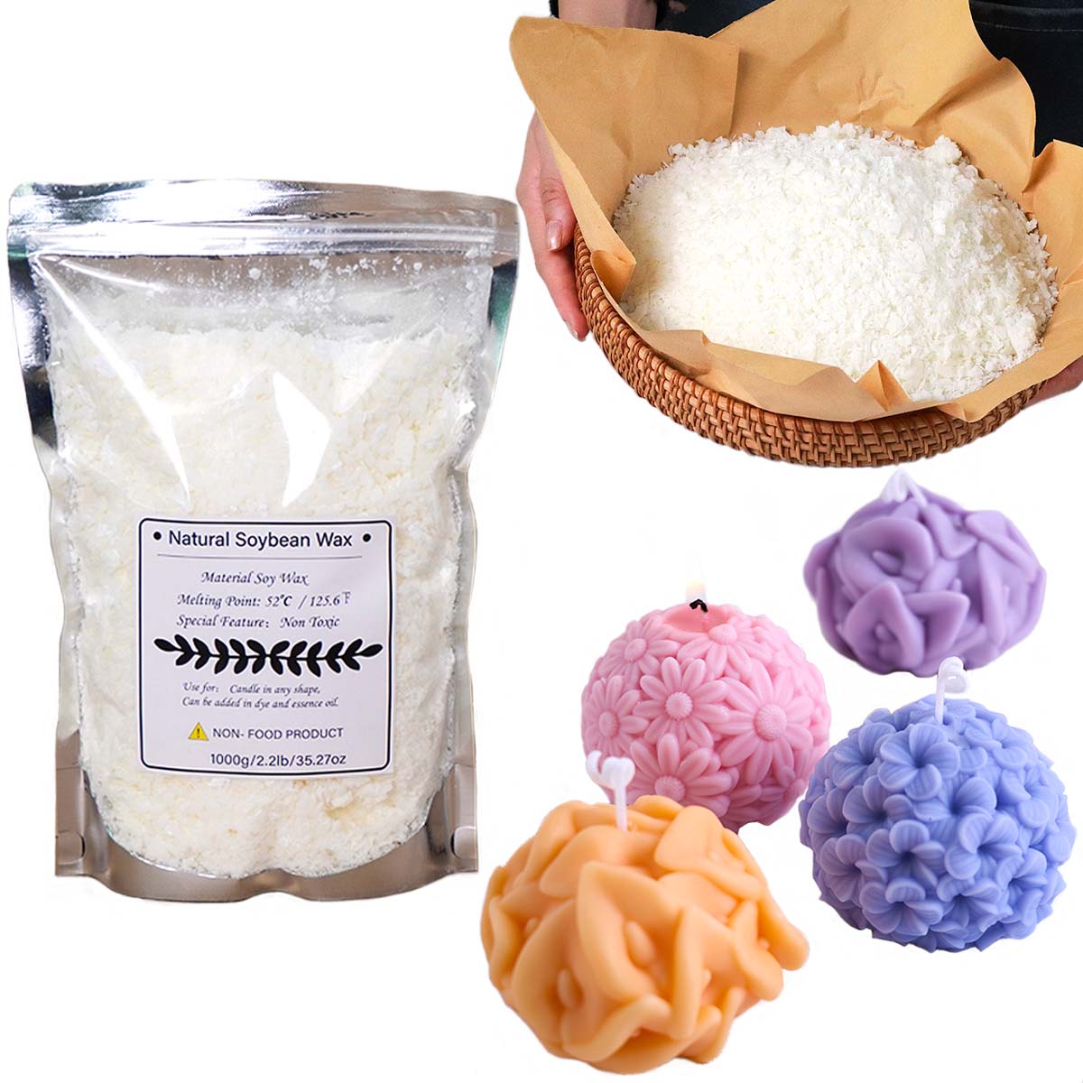 100/250/500/1000g Natural Soy  - Candle Making Scents 评论和价格