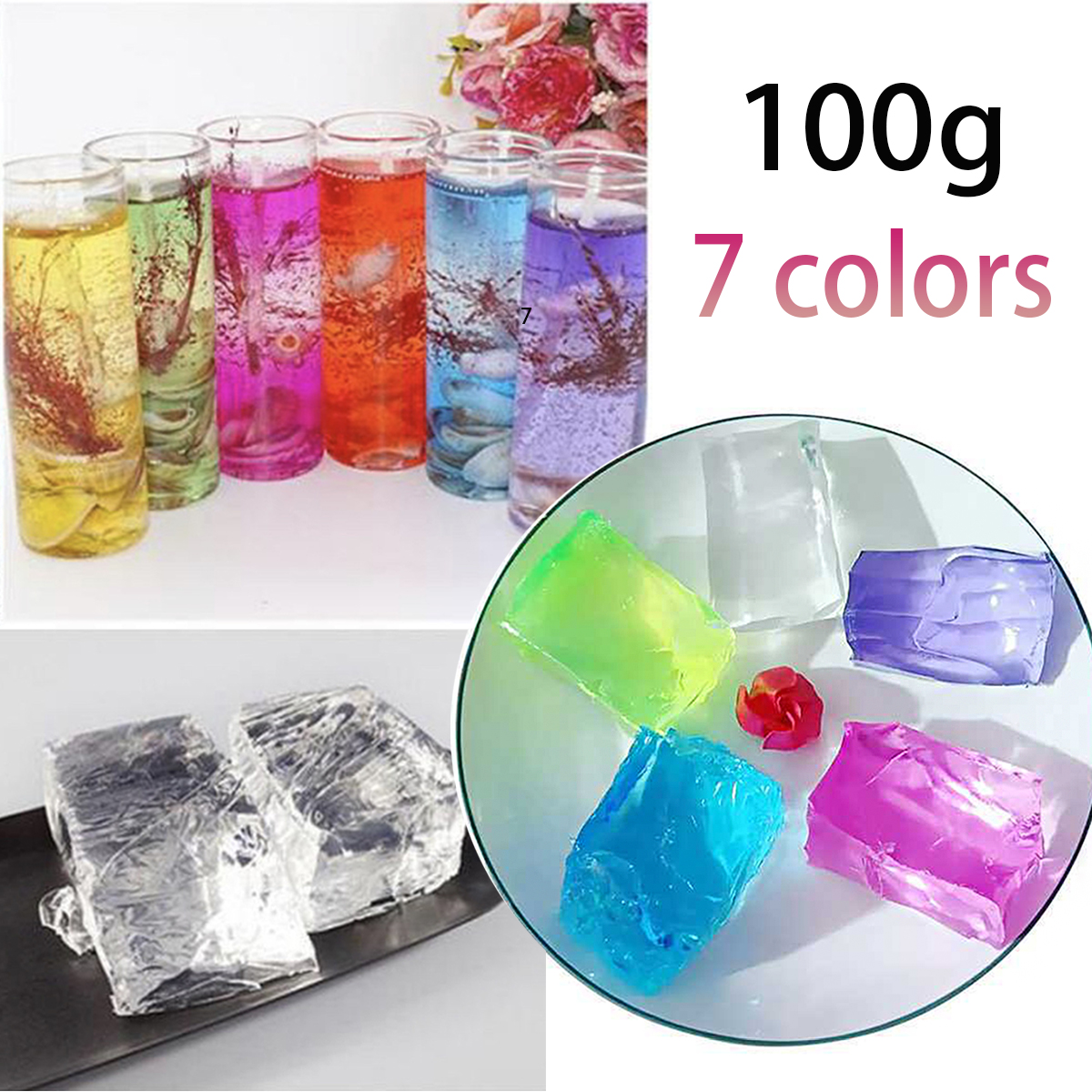 100G 7Colors Jelly Wax DIY Han - Candle Making Reno 评论和价格