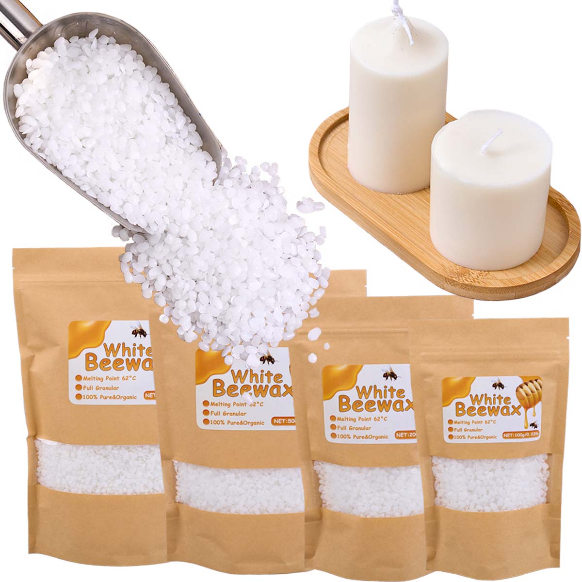 White Beeswax Pure Natural Gra - Candle Making Scents 评论和价格