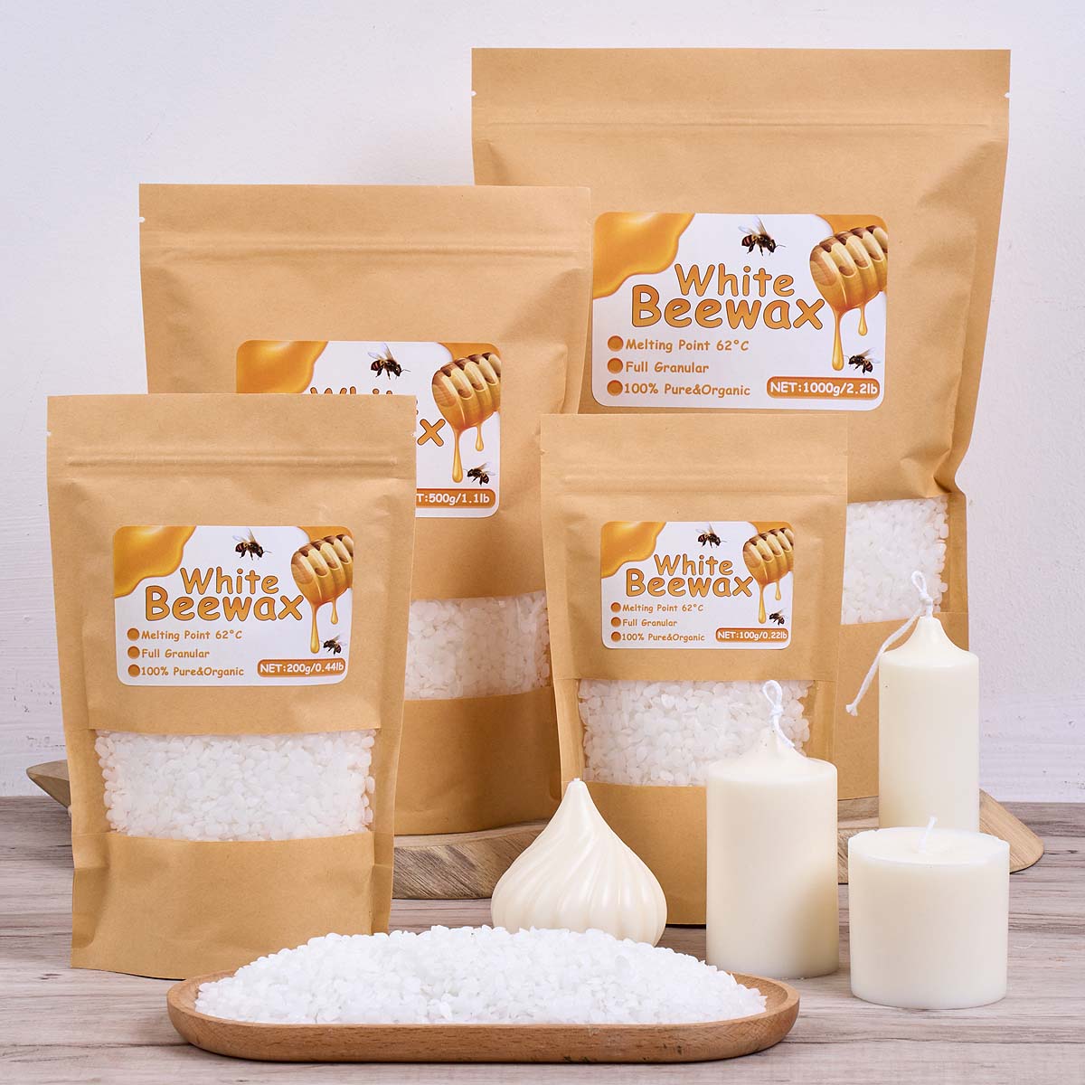 White Beeswax Pure Natural Gra - Candle Making Scents 评论和价格