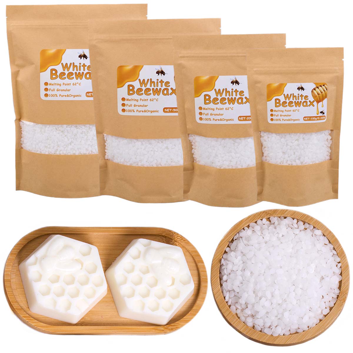 White Beeswax Pure Natural Gra - Candle Making Scents 评论和价格