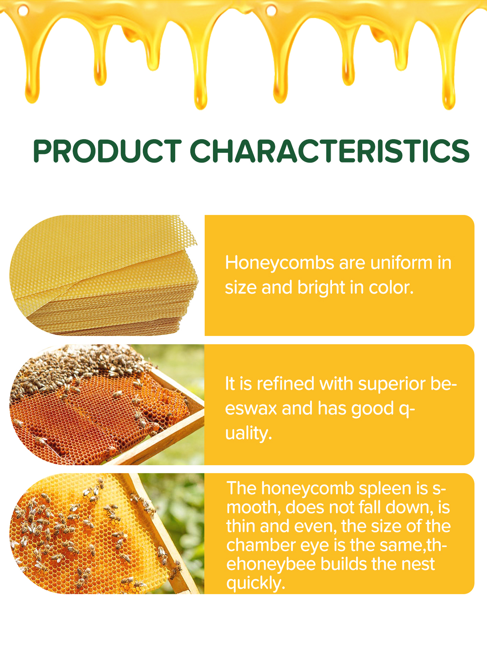 10Pcs Natural Honeycomb Bee Wa - Candle Making Reno 评论和价格
