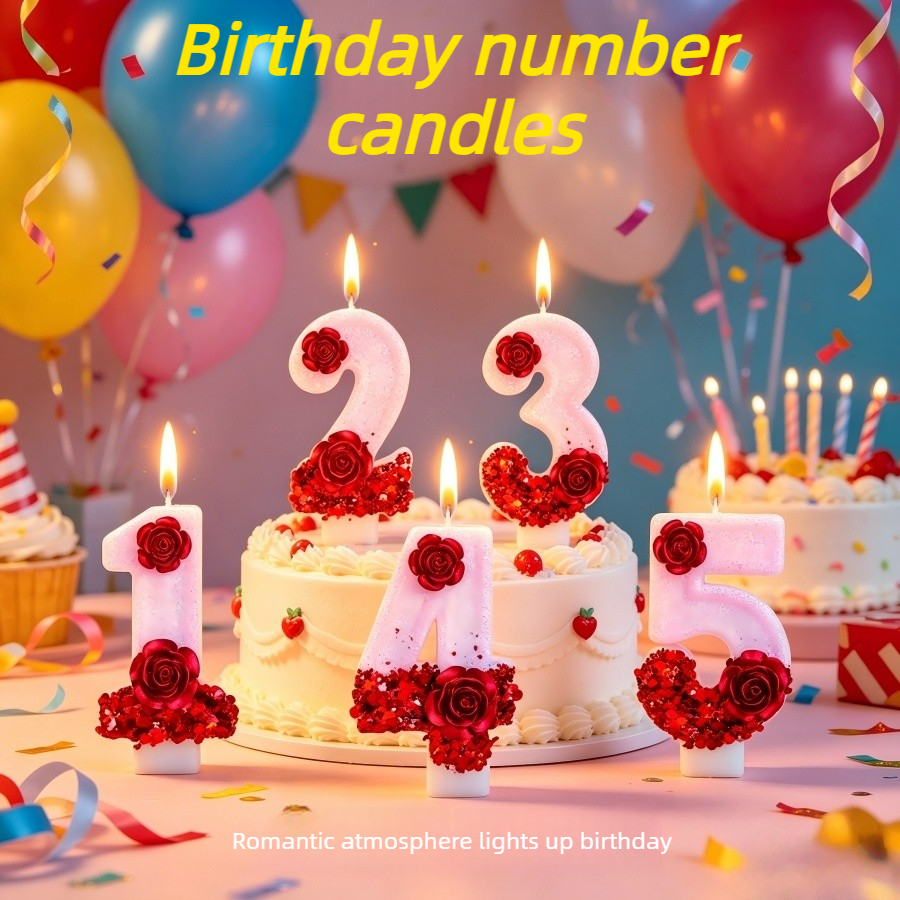 Number Pink Glitter Red Rose F - Paraffin Candle Wax 评论和价格