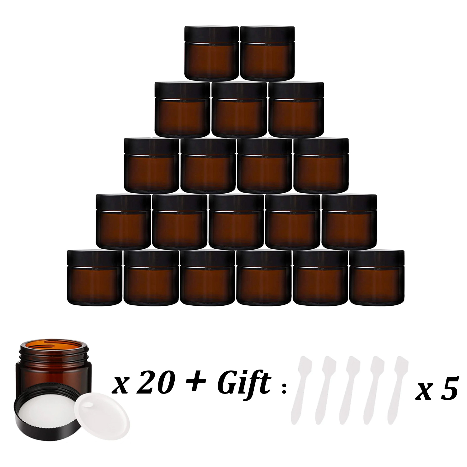 20PCS Small Amber Glass Jars w - Candle Making Jars With Lids 评论和价格