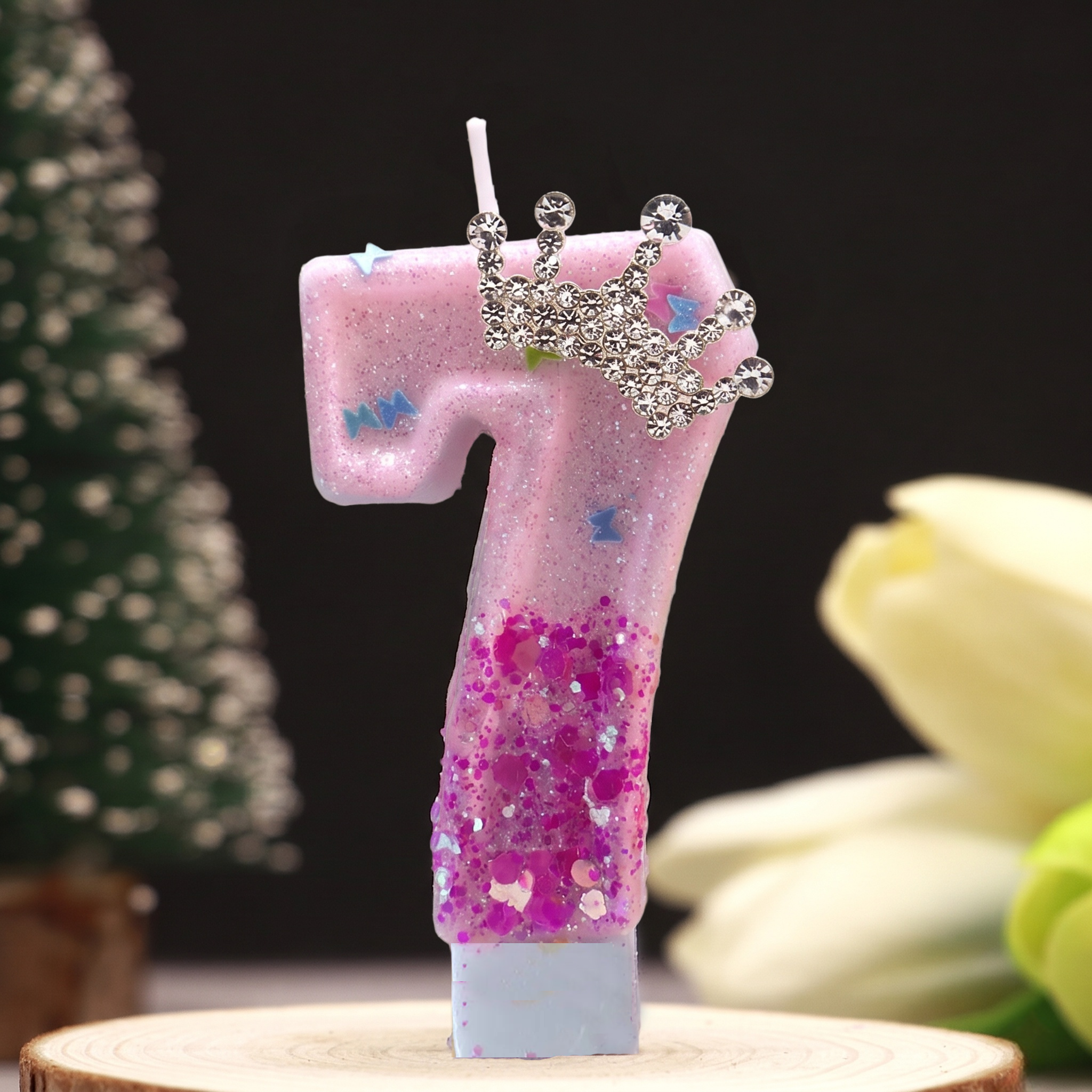 Pink Rose Red Sequins Dual Col - Paraffin Candle Wax 评论和价格